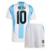 Argentina Lionel Messi #10 Hjemmedraktsett Barn Copa America 2024 Kortermet (+ Korte bukser)